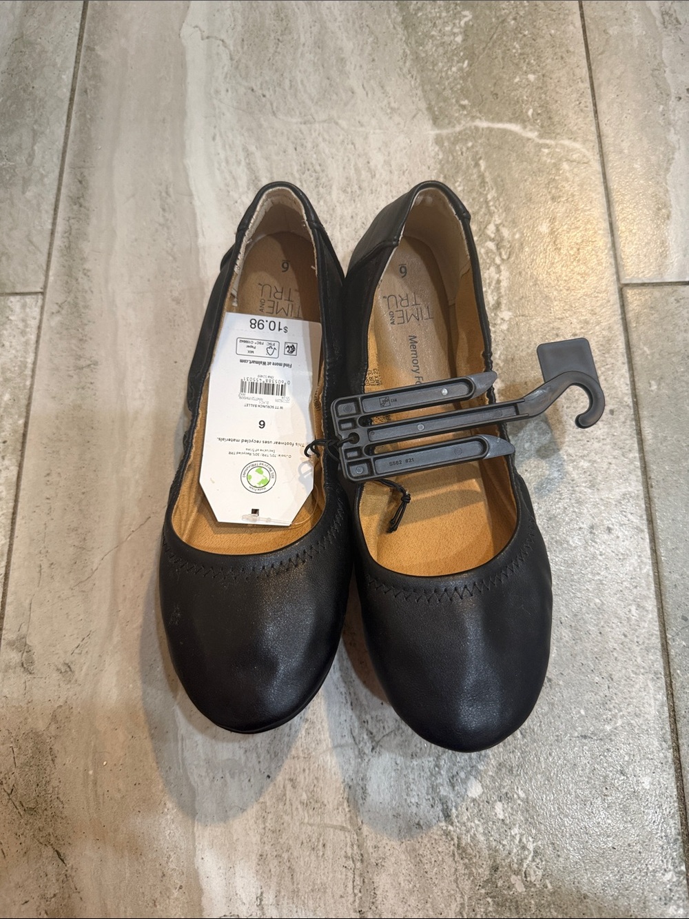 Time and Tru Black Girls Mary Jane Flats